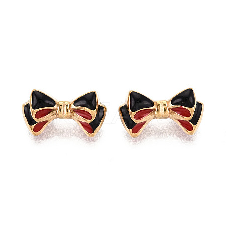 Ion Plating(IP) 304 Stainless Steel Enamel Beads STAS-N114-23B-G-1