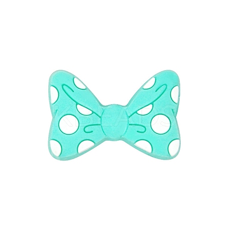 Bowknot Silicone Focal Beads LS-SIL-SZC0003-13F-1