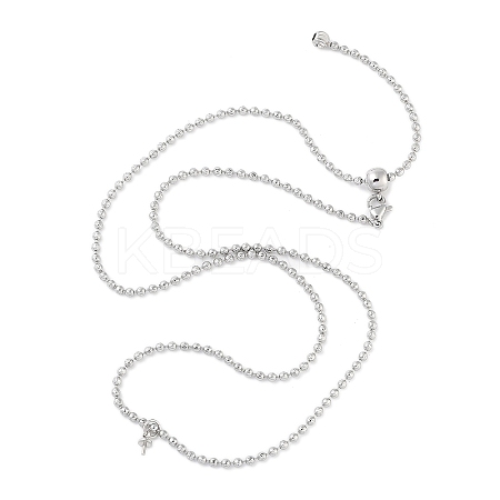 Brass Ball Chain Necklace Making NJEW-Q344-05P-1