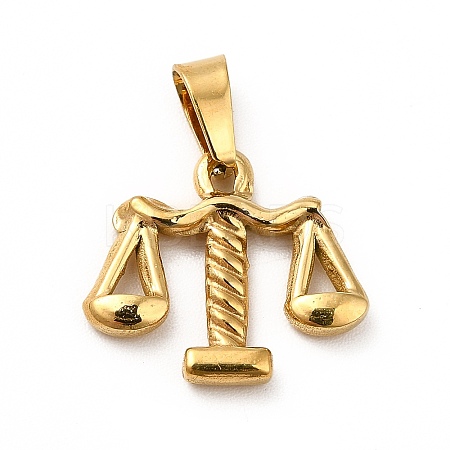 PVD Vacuum Plating 201 Stainless Steel Pendants STAS-P314-12G-1