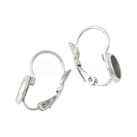 2Pcs 304 Stainless Steel Leverback Earring Settings STAS-YW0003-55G-1
