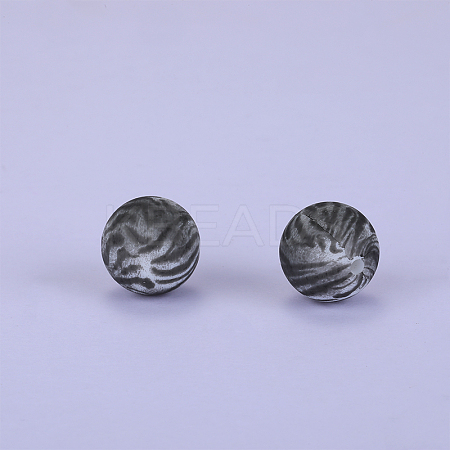 Printed Round Silicone Focal Beads SI-JX0056A-181-1