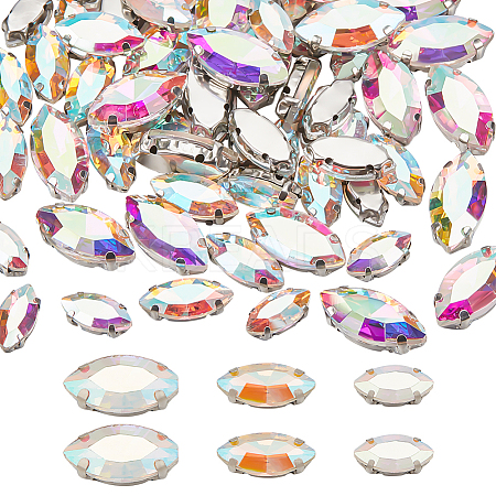 60Pcs 3 Styles Sew on Rhinestone DIY-MA0005-54A-1