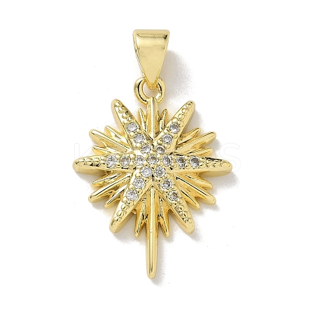 Brass Micro Pave Cubic Zirconia Pendants KK-M300-06G-02-1