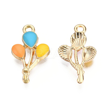 Light Gold Plated Alloy Pendants ENAM-T009-16B-1