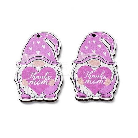 Momther's Day Wooden Pendants WOOD-I012-01D-1