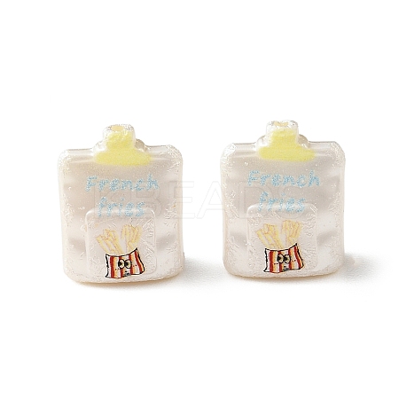 Printed Opaque Acrylic Beads OACR-B054-01G-1
