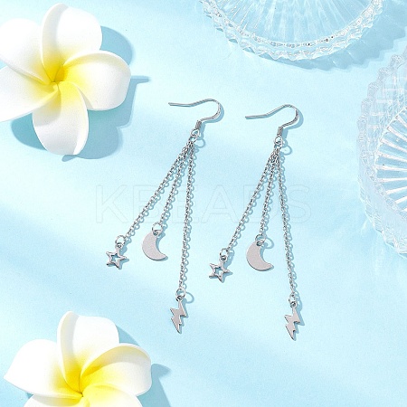 304 Stainless Steel Dangle Earrings EJEW-JE06576-1