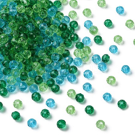 3 Colors Transparent Glass Beads EGLA-TZ0001-01-1