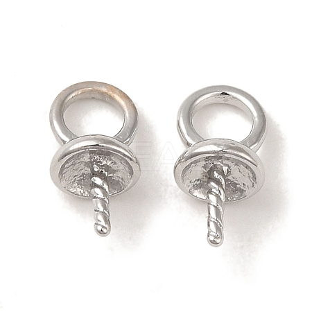 Brass Bead Cap Bails KK-G499-09A-P-1