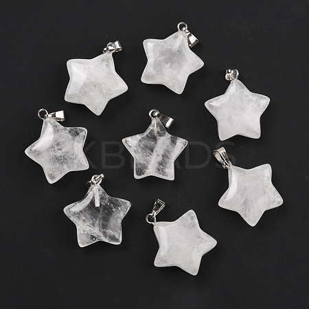 Natural Quartz Crystal Pendants X-G-I319-01P-04-1