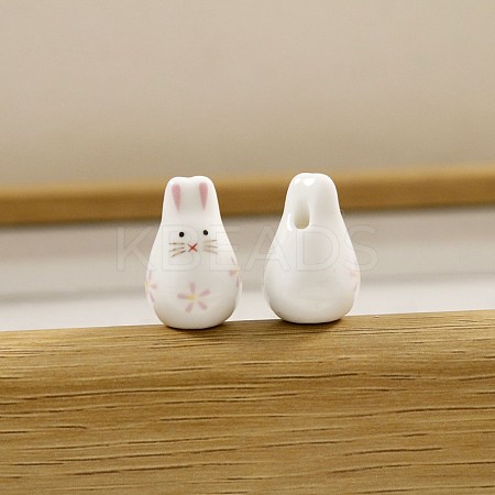 Handmade Porcelain Beads with Cartoon Painted PW-WG0583E-04-1