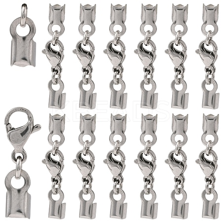 20Pcs 304 Stainless Steel Lobster Claw Clasps STAS-YW0003-19-1