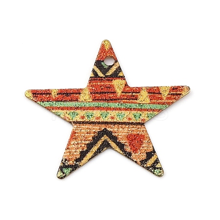 Geometric Alloy Sheet Printed Pendant Earrings Accessories PALLOY-E139-01G-01-1