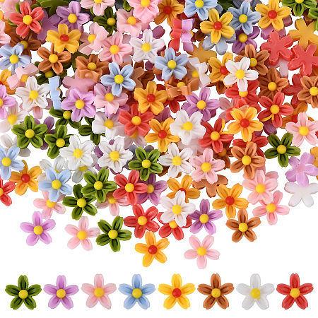 240Pcs 8 Colors Sakura Resin Cabochons FIND-SC0019-68-1