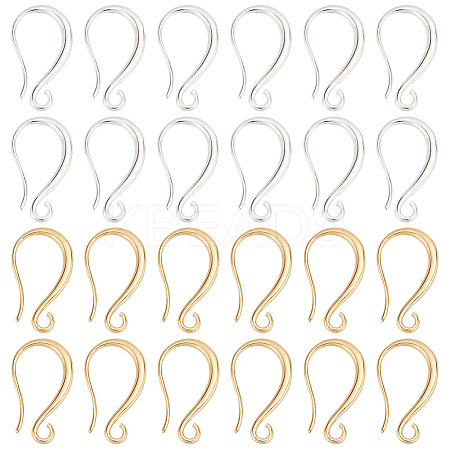   32Pcs 2 Colors Rack Plating Eco-friendly Brass Earring Hooks KK-PH0009-33-1