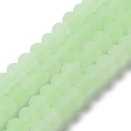 Imitation Jade Solid Color Glass Beads Strands EGLA-A034-J3mm-MD01-1