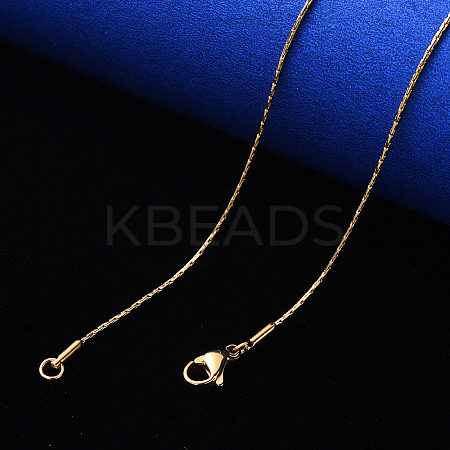 PVD Vacuum Plating 304 Stainless Steel Boston Link Chain Necklace NJEW-S420-005D-G-1