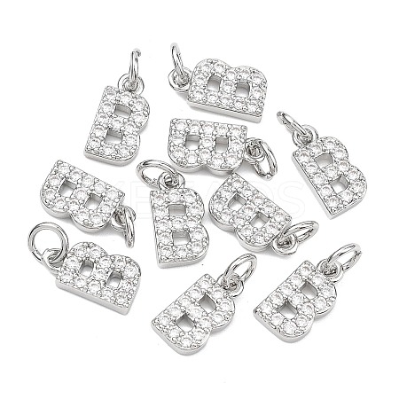 SHEGRACE Brass Micro Pave Clear Cubic Zirconia Pendants XGRQ29042-394P-B-1