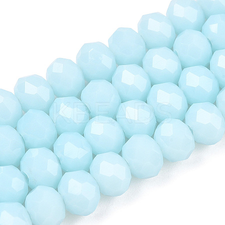 Opaque Solid Color Imitation Jade Glass Beads Strands EGLA-A044-P2mm-D06-1