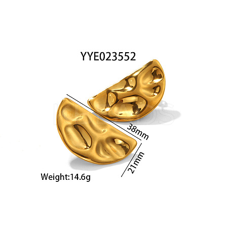 Fashionable Irregular 304 Stainless Steel Stud Earrings for Women MT3122-9-1