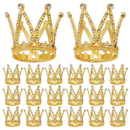 30Pcs Crown Alloy Rhinestone for Birthday Cake Decoration FIND-GO0004-22-1