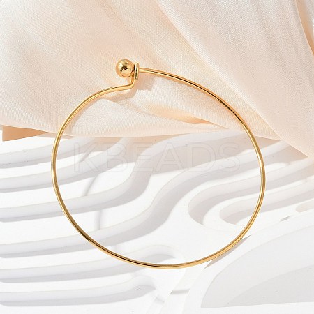 304 Stainless Steel Bangles for Women BJEW-C088-02G-1