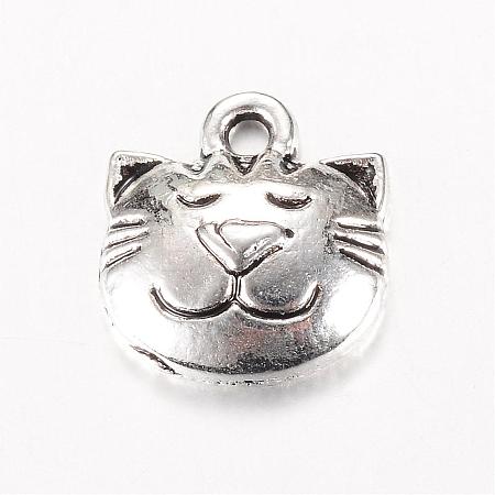 Tibetan Style Alloy Kitten Charms TIBE-T003-067AS-FF-1
