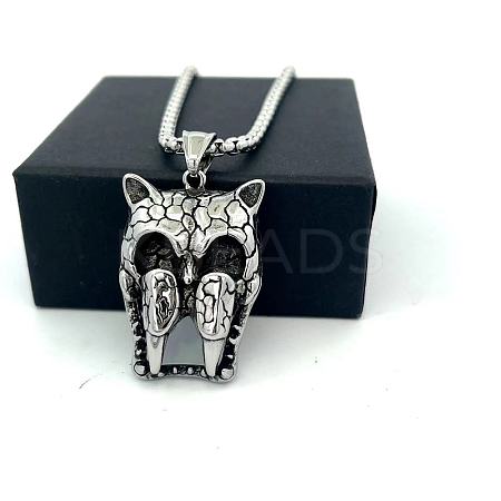 Vintage Punk Animal 304 Stainless Steel Pendant Necklaces KT0388-1