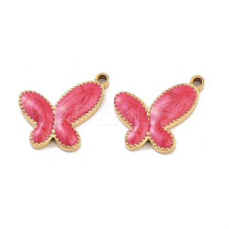Ion Plating(IP) 304 Stainless Steel Enamel Pendants STAS-I309-01D-1