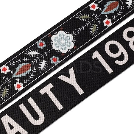 Ethnic Style Double-Sided Polyester Ribbon OCOR-WH0077-42F-1