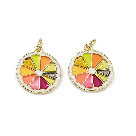 Brass Enamel Pendants KK-H072-14G-05-1