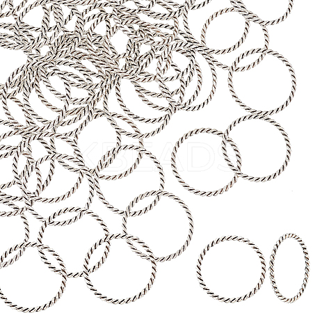 50Pcs Tibetan Style Alloy Linking Rings FIND-UN0002-01AS-1