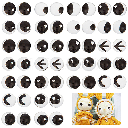 144Pcs 24 Style Glass Doll Craft Eyes Cabochons DIY-OC0011-83A-1