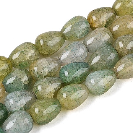 Baking Paint Crackle Glass Beads Strands DGLA-N019-03A-10-1