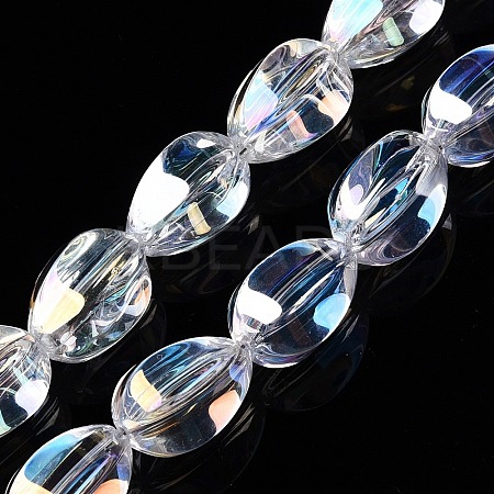Electroplate Glass Beads Strands EGLA-T028-01A-1
