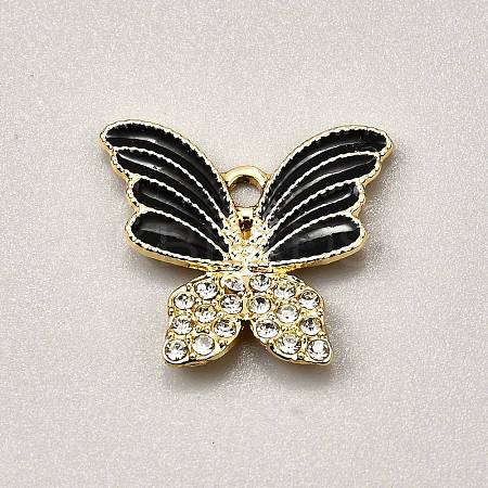 Alloy Black Enamel Pendants FIND-TAC0011-124B-1