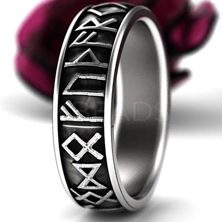 Retro Alloy Words Finger Rings LS-FIND-PW0020-11E-1