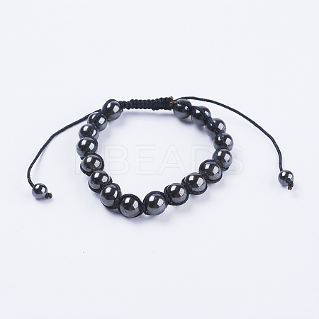 Adjustable Nylon Cord Braided Bead Bracelets BJEW-F308-50-1