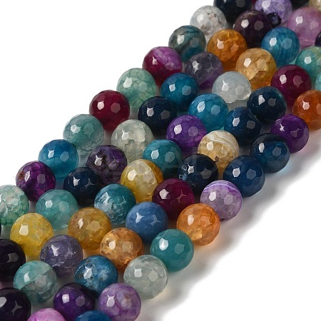 Dyed & Heated Natural Dragon Veins Agate Beads Strands X-G-P539-A01-20-1