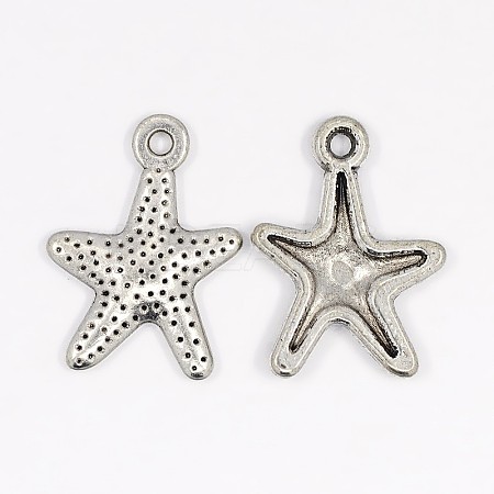 Tibetan Style Alloy Starfish/Sea Stars Charms LF0463Y-1