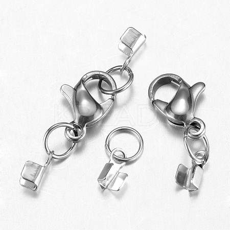 Tarnish Resistant 304 Stainless Steel Lobster Claw Clasps LS-STAS-G075-02A-1