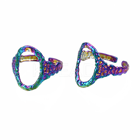 Open Oval Cuff Rings RJEW-N038-001-1