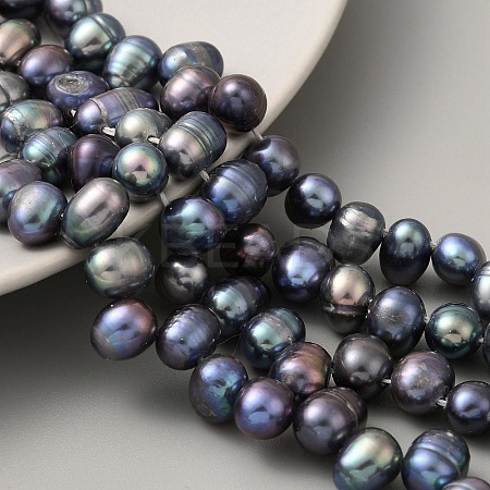 Dyed Natural Cultured Freshwater Pearl Beads Strands PEAR-A006-29A-X-1