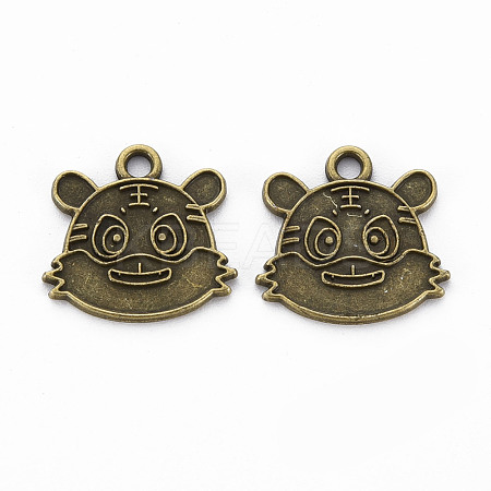 Tibetan Style Alloy Pendant Enamel Settings TIBEP-N010-018AB-RS-1