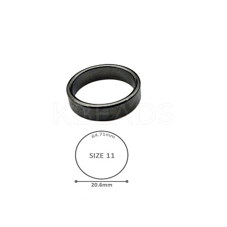 Synthetic Hematite Plain Band Rings BK4832-27-1