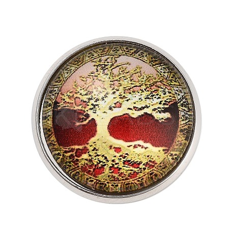 Round Glass Brooches LS-JEWB-A022-02G-1