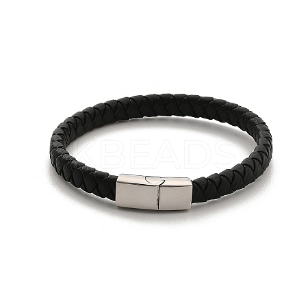Braided Microfiber Leather Cord Bracelets BJEW-P328-07B-P-1