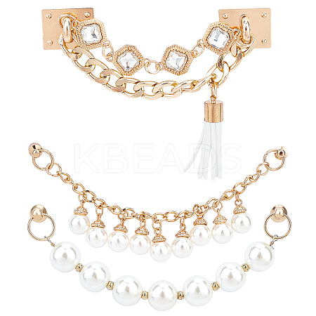 3Pcs 3 Styles Alloy Chain for DIY Keychains MOBA-AR0001-01-1