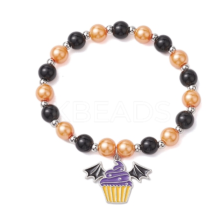 Alloy Enamel Charm Bracelets BJEW-JB10851-02-1